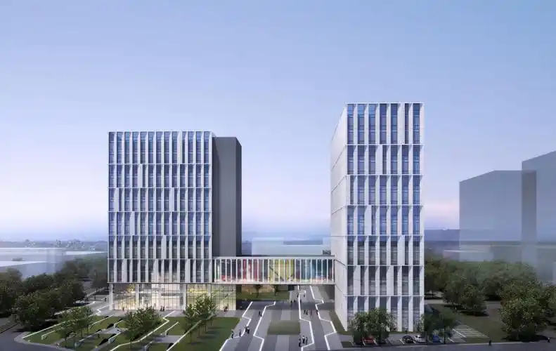 建设中的信息电子教学科研大楼