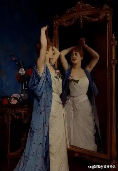 画作艺术油画镜子中的女性在每个世纪都有什么样的展现含义