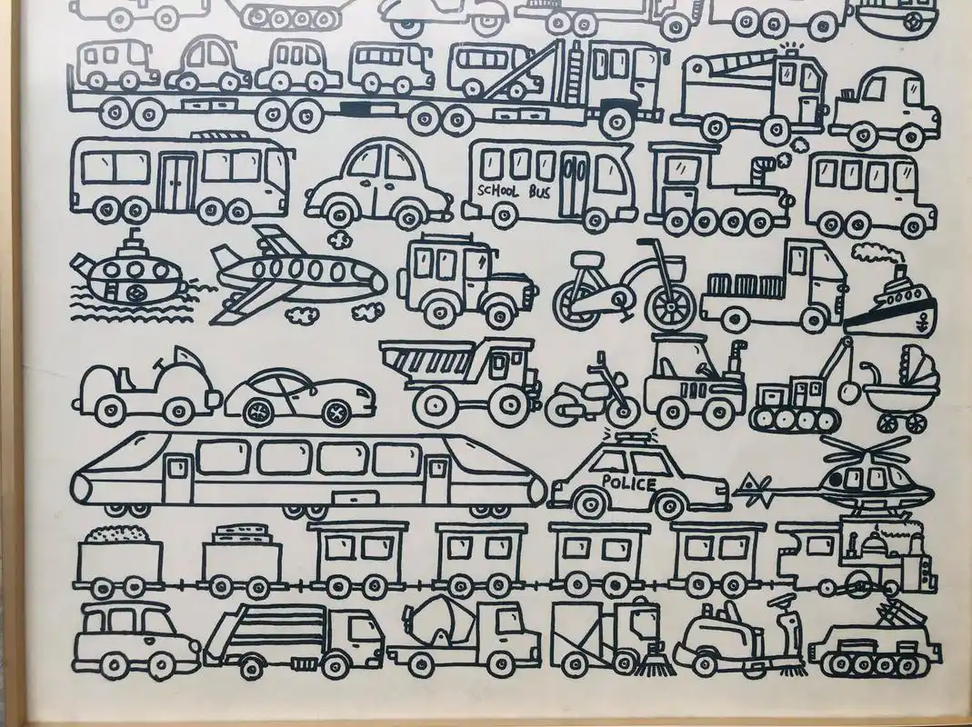 儿童简笔画 汽车简笔画 儿童画 绘画 美术课 汽车大全 交通工具大全