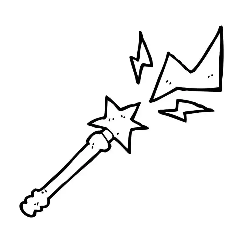 卡通魔杖施法法术,卡通魔杖施法法术