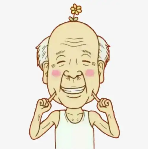 拿卡片的老爷爷