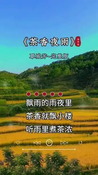 茶香夜雨#热门音乐97百听不厌#一首好听的歌分享给大家