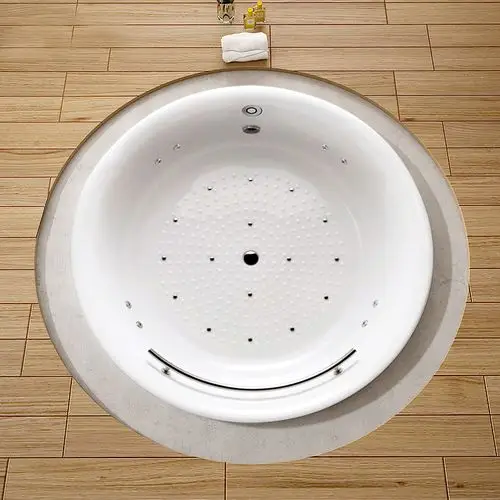 toto珠光气泡冲浪按摩浴缸圆形家用成人日式浴盆1.7米ppyd1720hpt