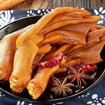 泡椒鸭爪10只泡爪下洋土楼鸭掌卤味零食香辣味泡爪10只清香味泡爪10只