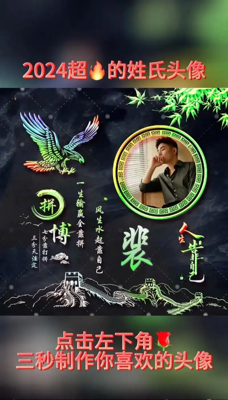 2024专属龙年新年头像,你留姓,我作图.龙年新年头像,可更 - 抖音