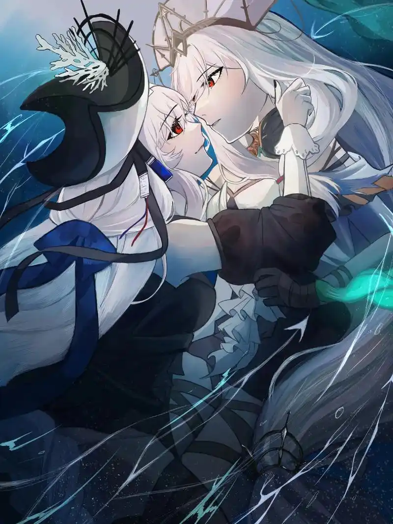 共舞#绘画 #画画 #明日方舟 #幽灵鲨 #斯卡蒂 #幽灵鲨 - 抖音