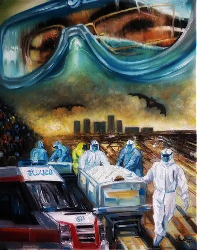 吴长占油画作品——《战役之一》