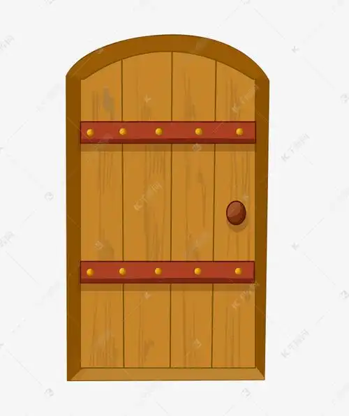 室内装修的木门插画
