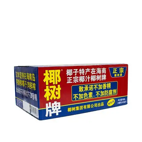 椰树牌椰汁椰子汁植物蛋白饮料生榨椰奶245ml*24罐整箱