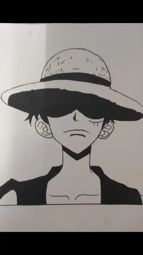 海贼王##黑白画教程#路飞喜欢海贼王我们就是兄弟