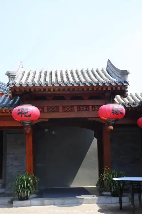 北京圆明园一带的老平房的建筑.