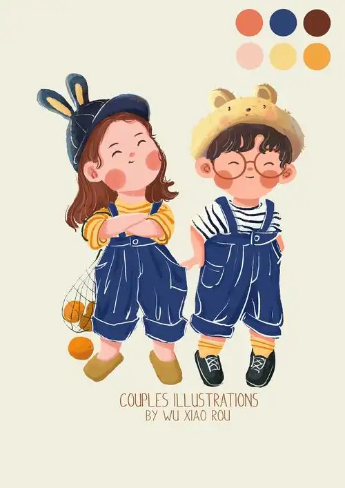 儿童插画|q版卡通人物插画