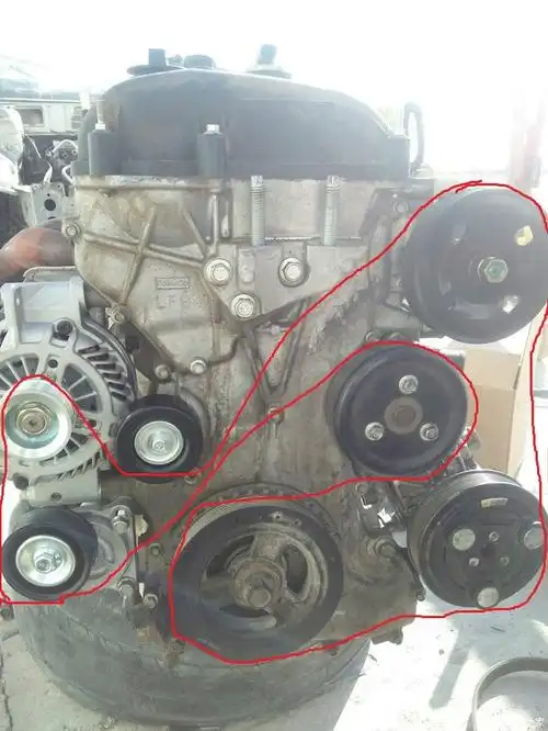 发电机皮带绕法请教大家发个图片