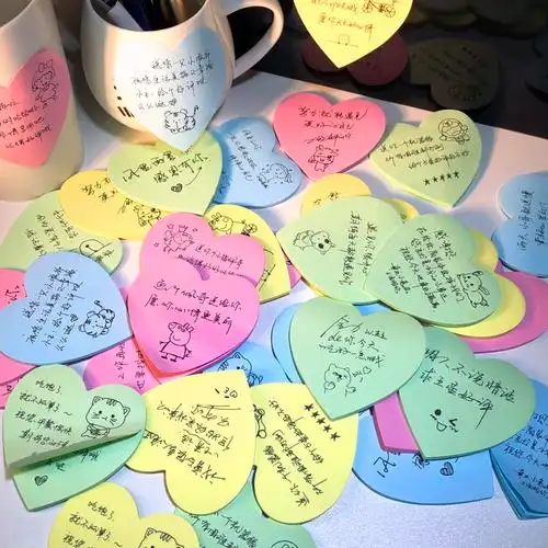 外卖便利贴带字手写写好评价贴纸餐饮搞笑创意便签本