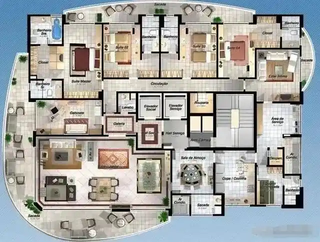 国外的顶级大平层,相当雅致!