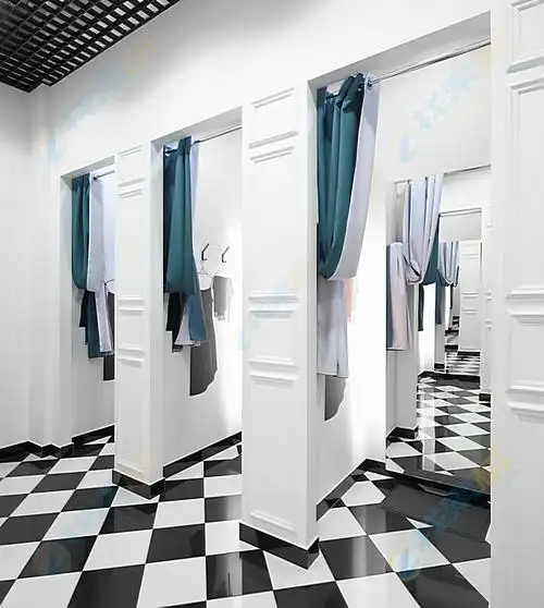 整齐宽敞更衣室高清图片下载