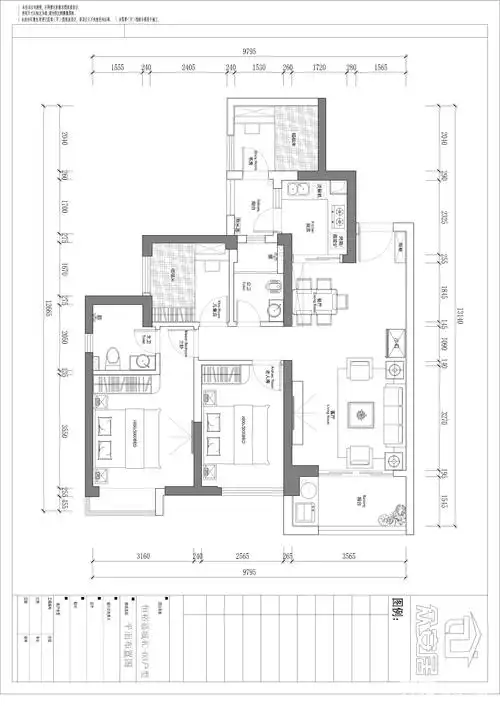 装修设计 深圳装修 深圳装修案例 恒裕嘉城周姐雅居  户型设计简约