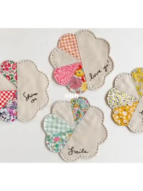 初学者友好清新配色拼布杯垫教程建议收藏