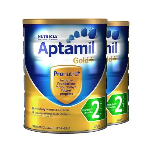 【直营】新西兰爱他美aptamil进口金装版婴幼儿奶粉2段900g*2罐