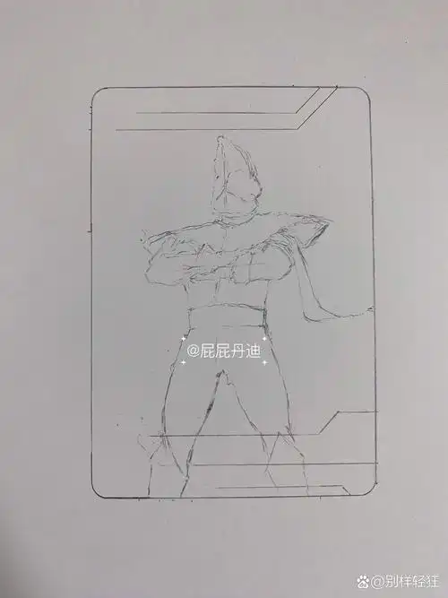 画500张奥特曼卡#42奥特之王or卡绘画过程 一起来画奥特曼!