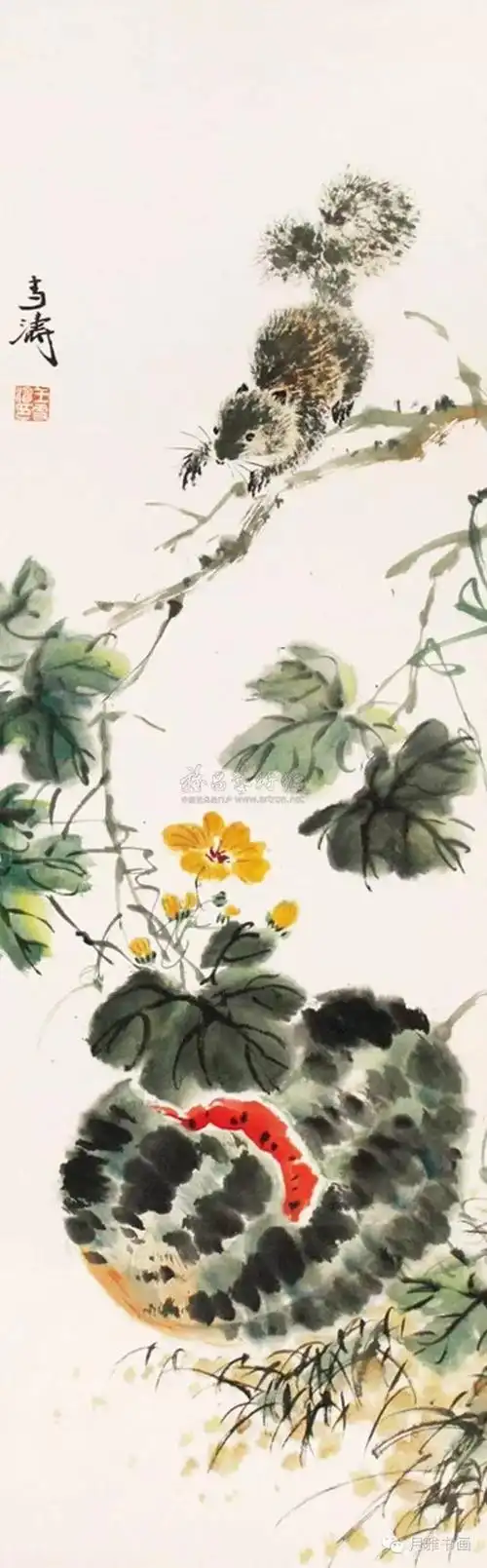 有瓜家家甜名家画西瓜为您解解暑