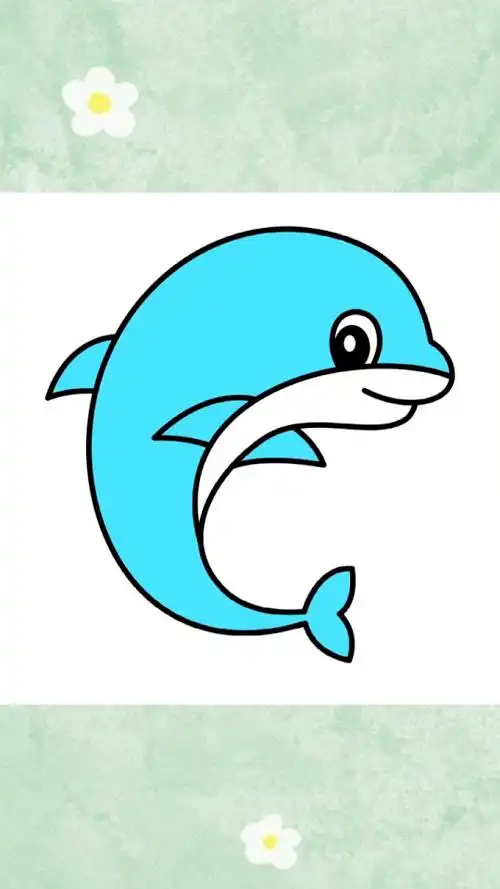 海豚简笔画