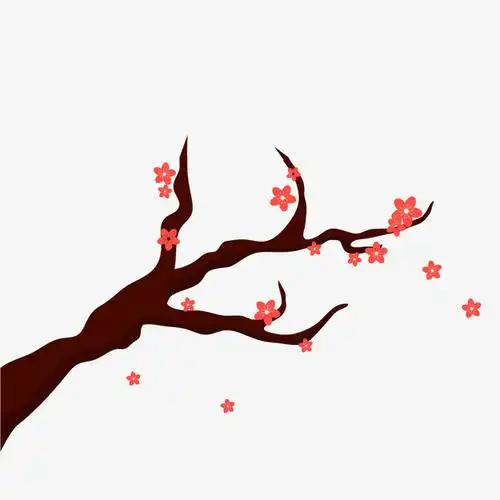 手绘卡通梅花