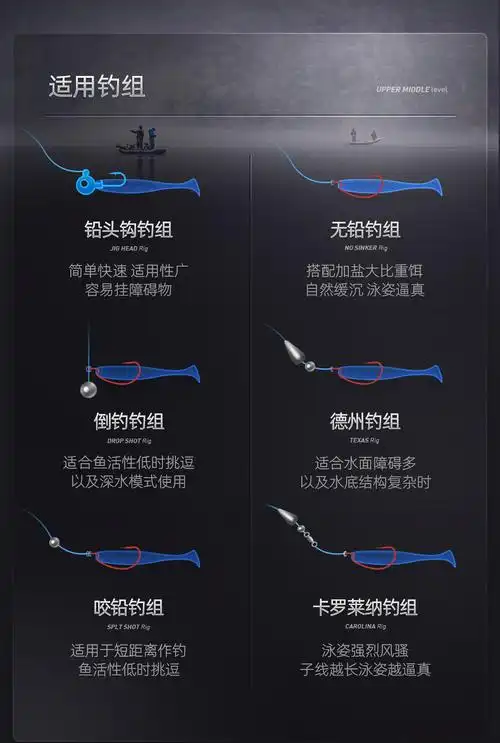 路亚假饵软饵软虫t尾鱼铅头钩钓组淡水鳜鱼桂鱼鲶鱼鲈鱼翘嘴 5.