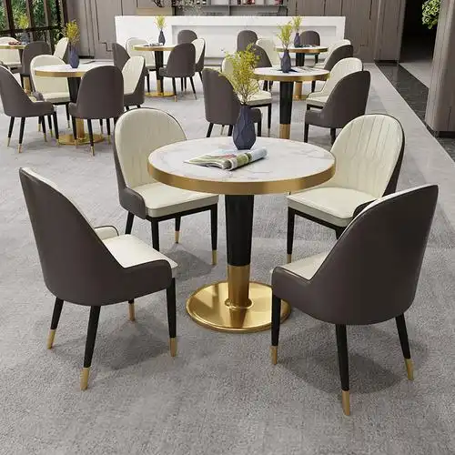 售楼处洽谈桌椅组合轻奢简约现代酒店大厅接待会客售楼部一桌四椅