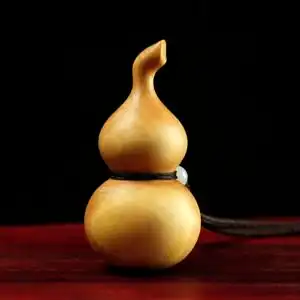 黄杨木雕手把件小葫芦工艺品文玩手工艺品挂件福禄招财实木车挂饰