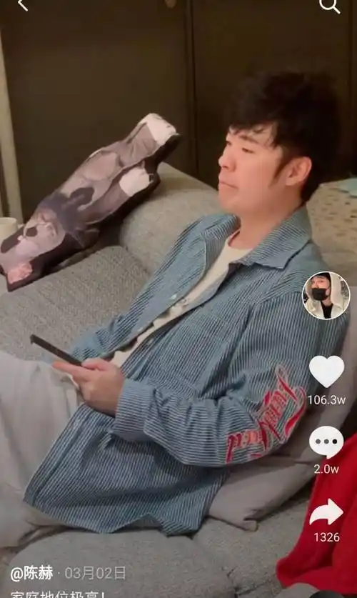 "当安安的妹妹出生,这家庭地位陈赫又从此从第三排到了第四,真的是