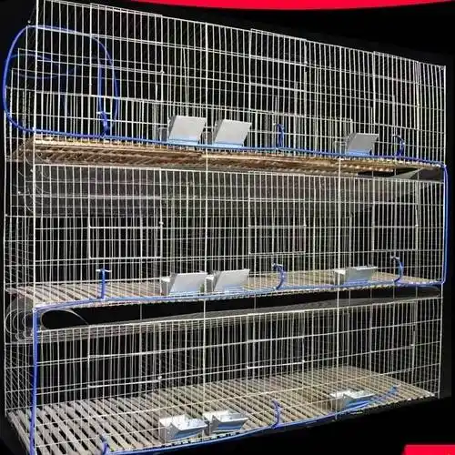 [兔笼批发]厂家批发12位24位商品兔笼镀锌加粗防生锈兔子笼9位铁丝笼