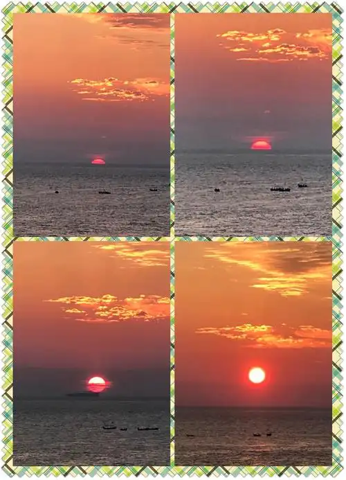 海上日出的过程