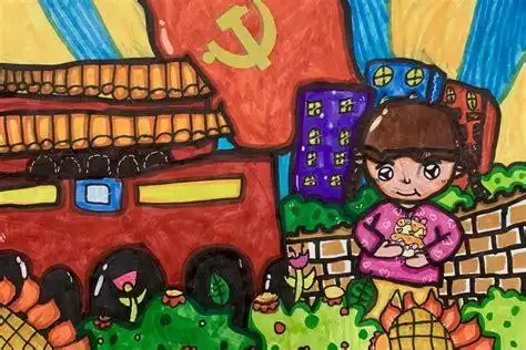 素材:庆建党100周年主题绘画