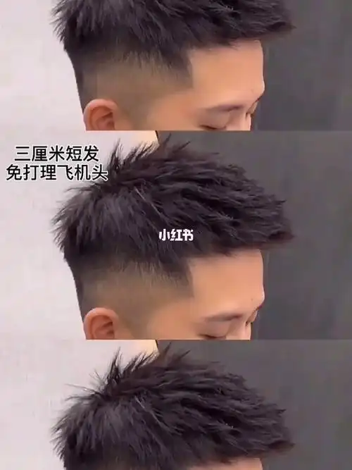 男士发型设计三厘米免打理飞机头个性潮酷