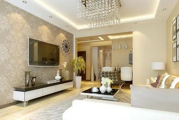 现代简约二居室客厅吊顶装修效果图欣赏#210845299