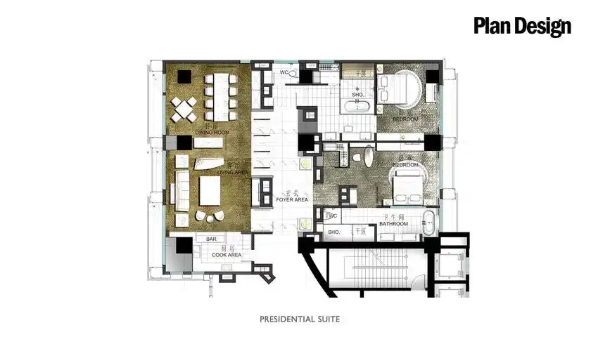 019总统套房平面图-成都一号公馆第19张图片