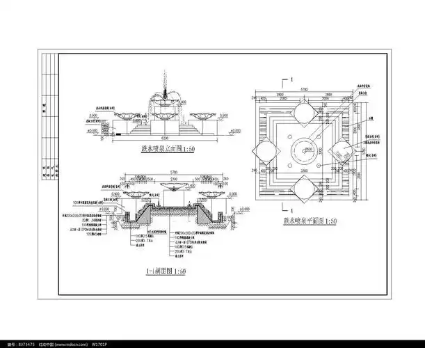 喷泉水景做法详图