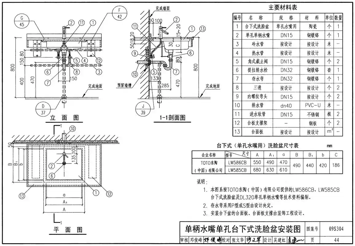 09s304:卫生设备安装