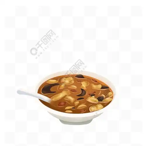 胡辣汤河南小吃手绘插画元素