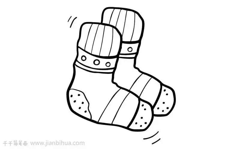 袜子简笔画图片,袜子简笔画彩色,袜子简笔画简单易学