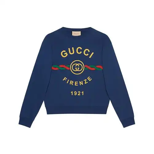 gucci 古驰 男士棉质gucci firenze 1921圆领长袖卫衣运动衫 626990