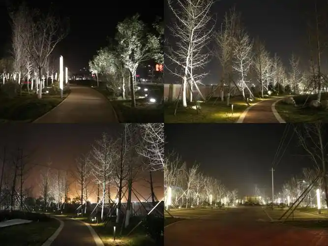 光影相应,飘逸与灵动-市政绿化公司推进空港新城城市夜景亮化工作