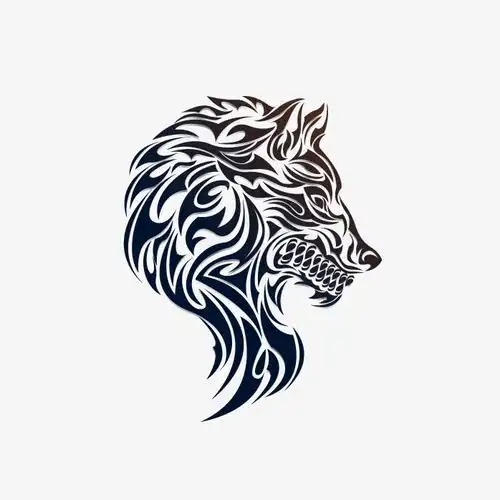矢量狼头刺青纹身图案-快图网-免费png图片免抠png高清背景素材库kuai