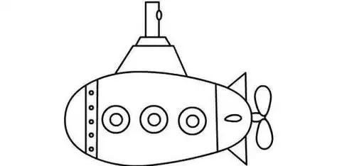 海底两万里潜水艇简笔画图解 彩色简单潜水艇简笔画怎么画