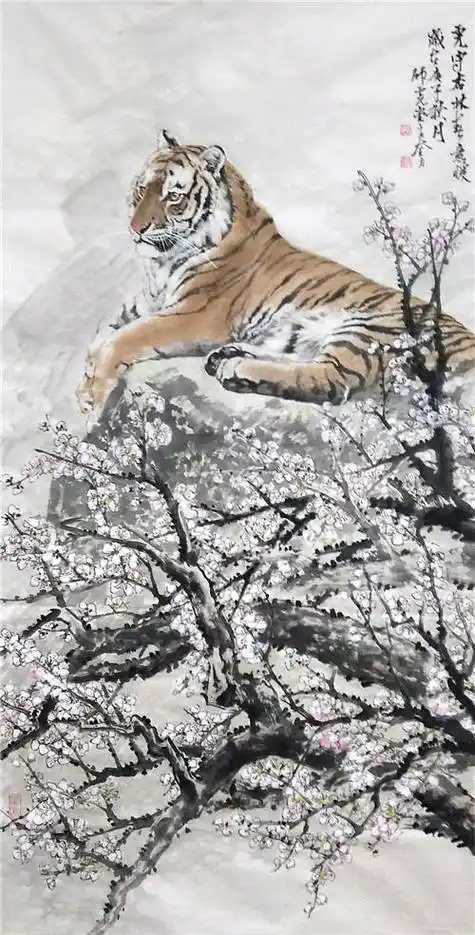 中国当代杰出画家张奎方作品赏析_国画_艺术_老虎