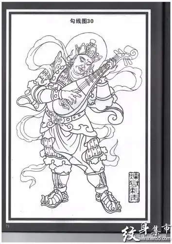 四大天王纹身四大天王纹身手稿四大天王纹身手稿图案