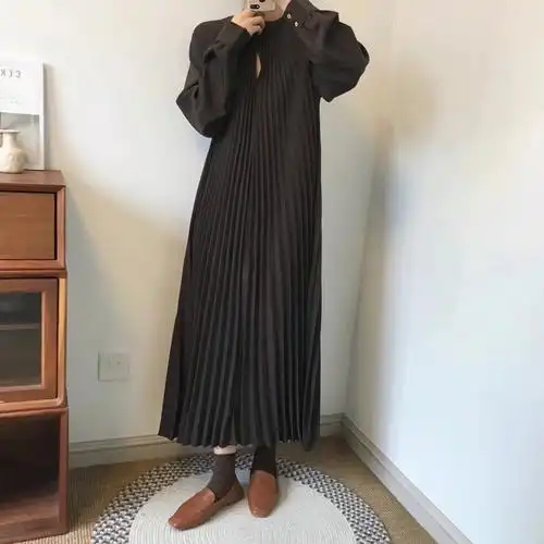 连衣裙  #显瘦连衣裙  #赫本风可盐可甜百褶连衣裙  #百褶裙