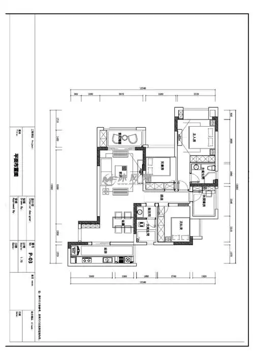 知名装修公司房屋室内设计2d详图- cad建筑图纸 - 沐风网