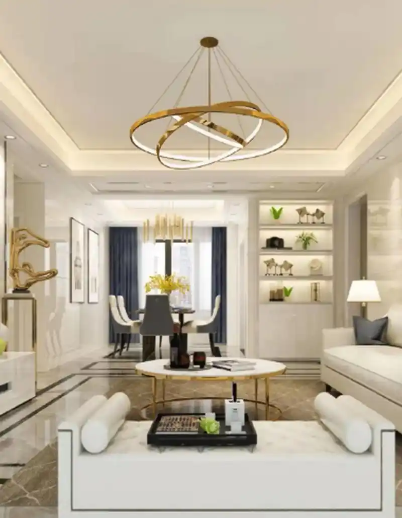 分享一套现代轻奢风格的客厅装修效果图#现代轻奢 #客厅#同城创作补贴